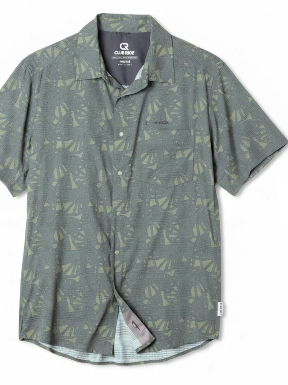 Club Ride Apparel Motive ‘Olive Palm’ lightweight biking/casual shirt